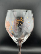 2 Rosenberg Romanian crystal wine glasses