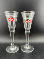 Malteser Kreuz glass champagne flutes
