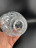 PartyLite "Savannah" pattern 2-piece cut crystal hurricane lamp