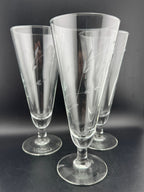 Princess House Heritage footed pilsner glasses