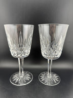Signed Waterford Crystal Lismore water goblets