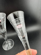 Malteser Kreuz glass champagne flutes