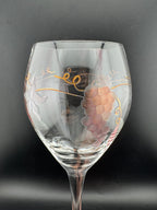  2 Rosenberg Romanian crystal wine glasses