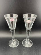 Malteser Kreuz glass champagne flutes