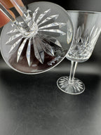 Signed Waterford Crystal Lismore water goblets
