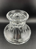 PartyLite "Savannah" pattern 2-piece cut crystal hurricane lamp