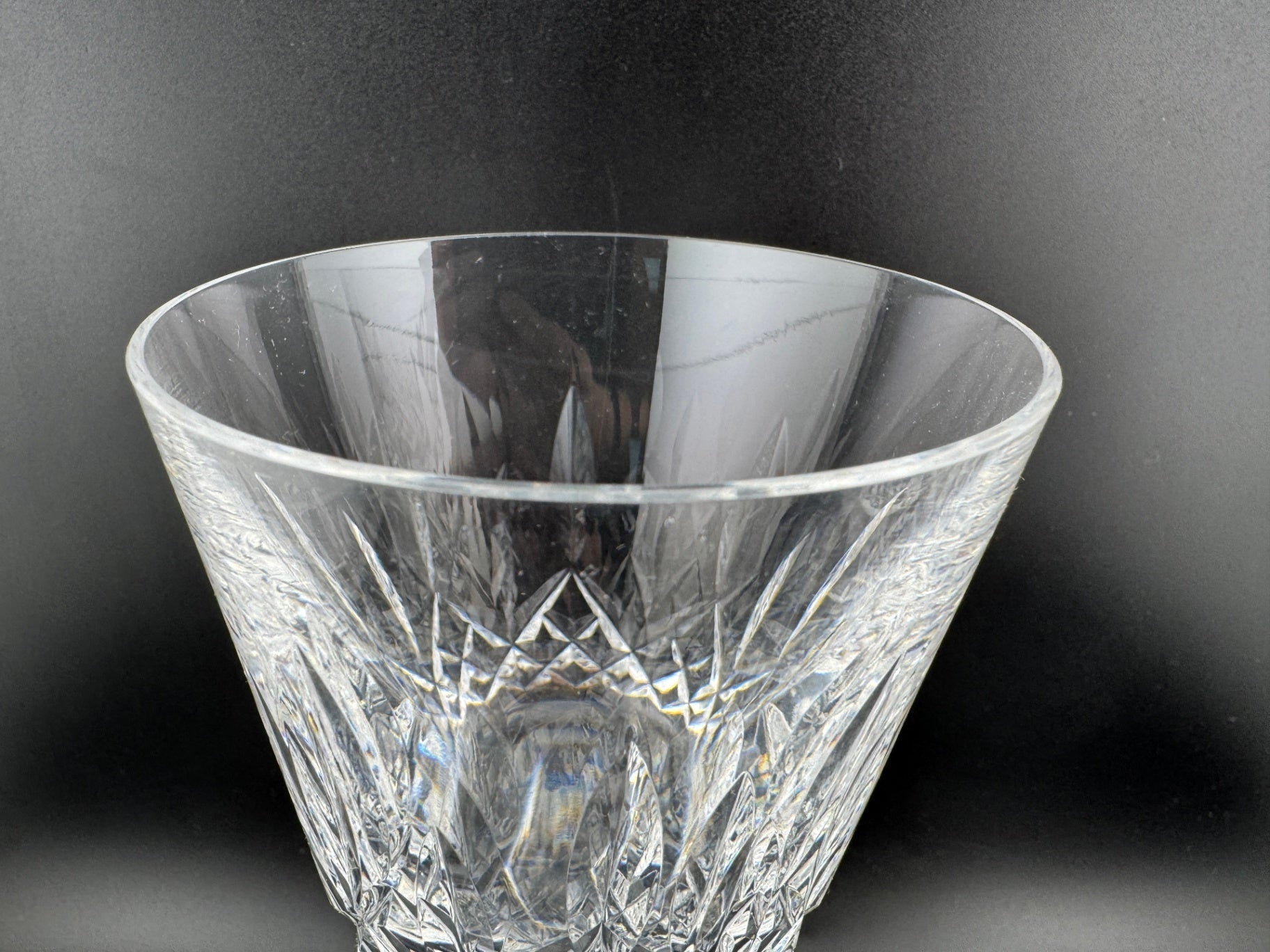 Signed Waterford Crystal Lismore water goblets
