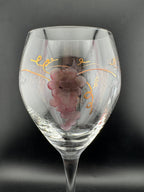  2 Rosenberg Romanian crystal wine glasses