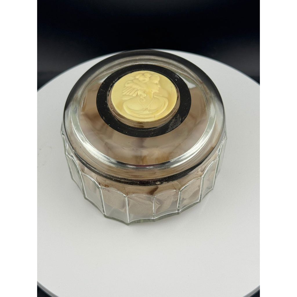 Vintage Celluloid Cameo Dresser Jar