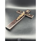 Vintage Wooden Crucifix with Metal Jesus