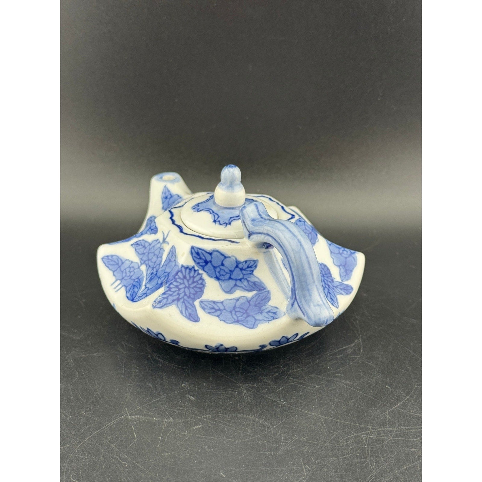 Vintage Miniature Hexagon Shaped Teapot