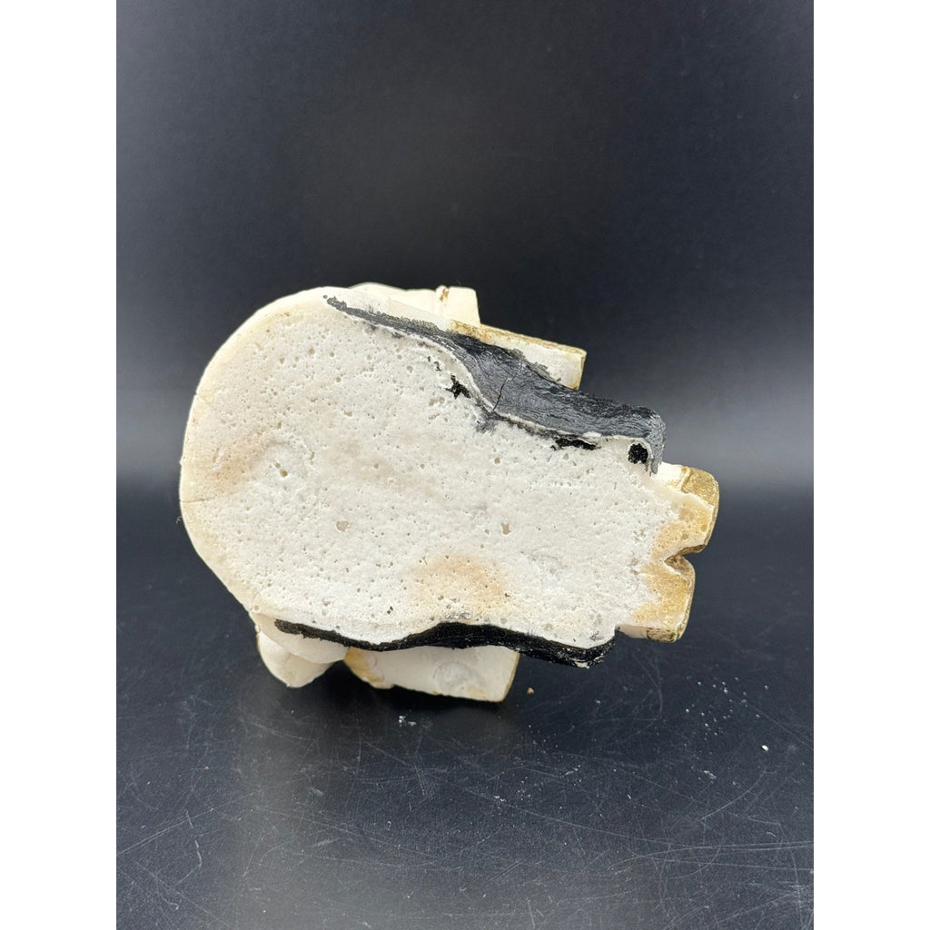 Vintage Salt Stone Little Asian Girl Reading