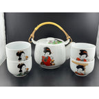 Geisha Tea Set - Teapot with Four Cups