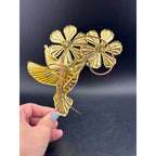3-Piece Brass Hummingbird Wall Hangers