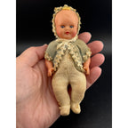 Antique Miniature Baby Doll in Cradle