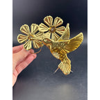 3-Piece Brass Hummingbird Wall Hangers