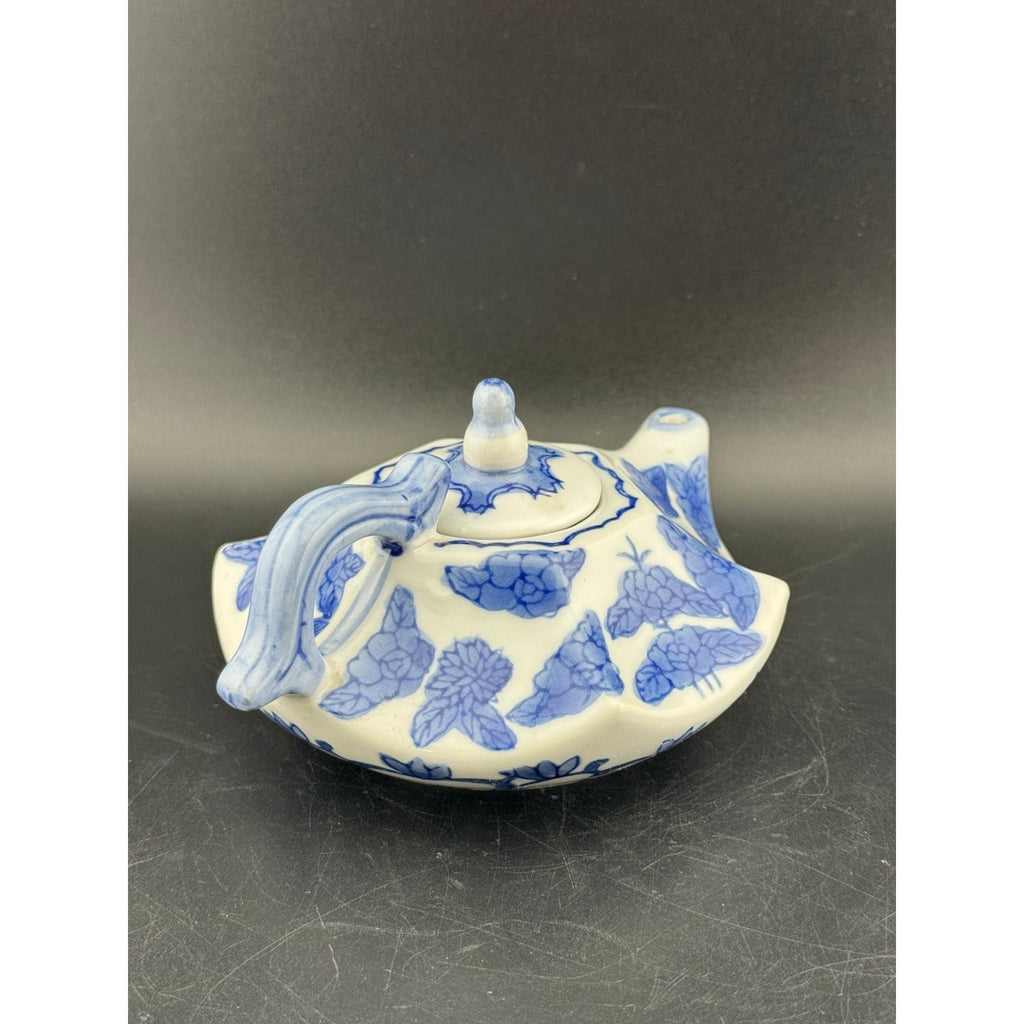 Vintage Miniature Hexagon Shaped Teapot