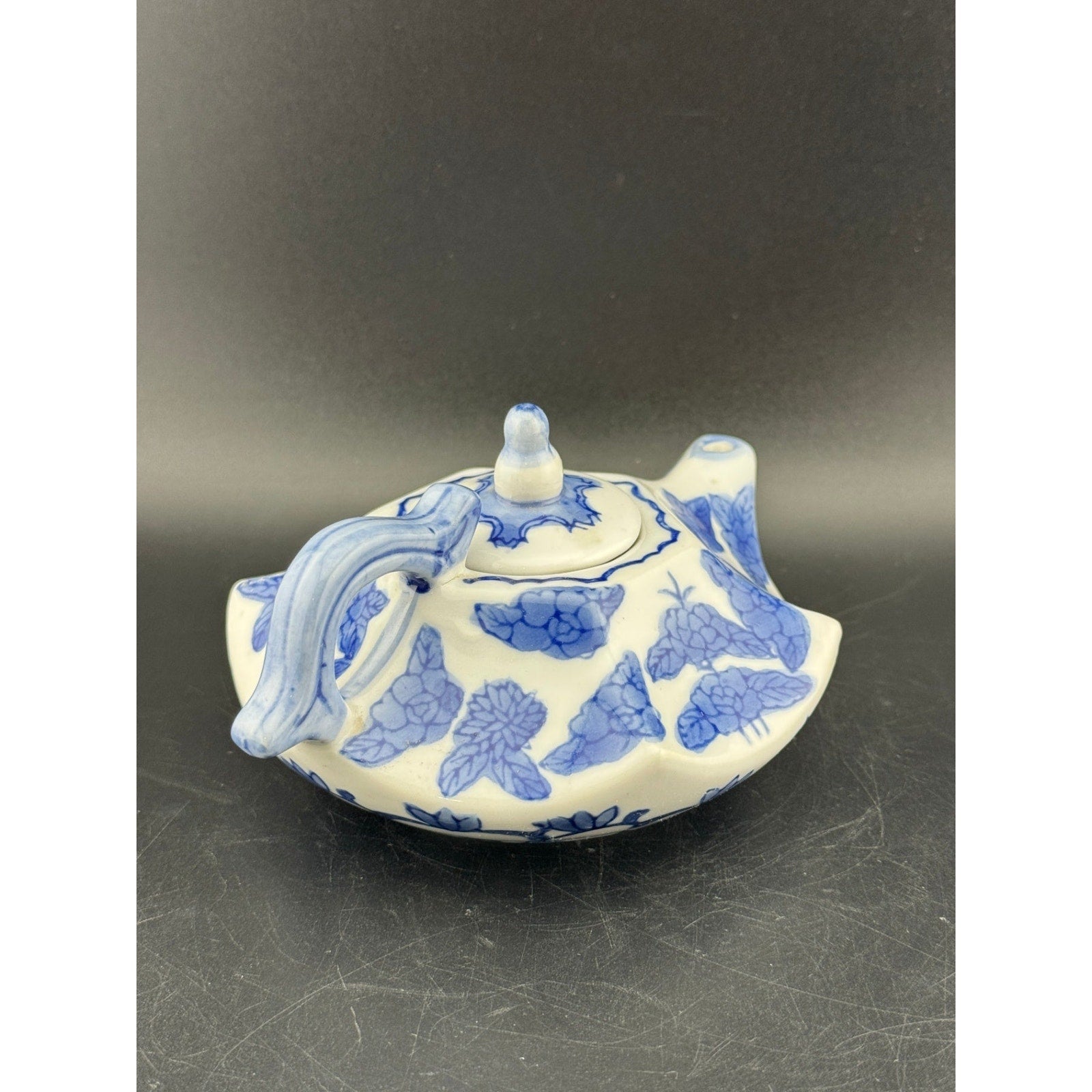 Vintage Miniature Hexagon Shaped Teapot