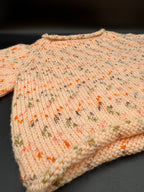 Handmade Peach Baby Sweater & Blanket Set L