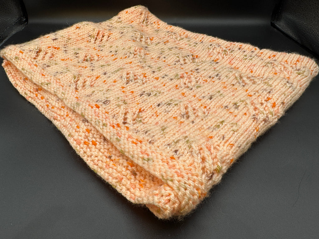 Handmade Peach Baby Sweater & Blanket Set L