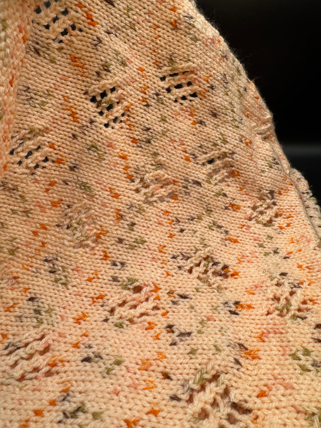 Handmade Peach Baby Sweater & Blanket Set L