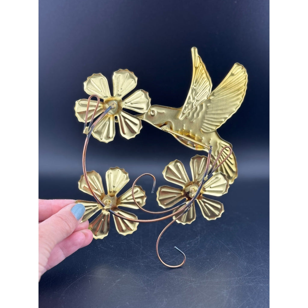 3-Piece Brass Hummingbird Wall Hangers
