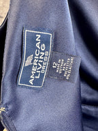 American Living Navy Satin Dress - Image 5