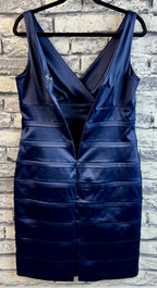 American Living Navy Satin Dress - Image 6