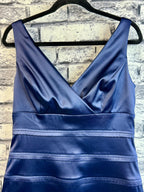 American Living Navy Satin Dress - Image 7