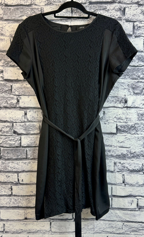 Apt. 9 Black Lace & Satin Dress - Image 1