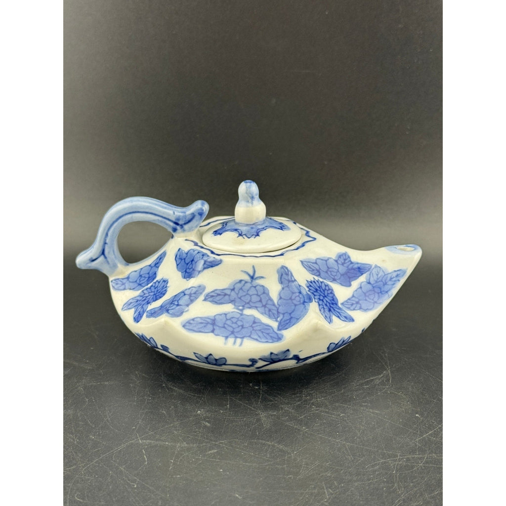 Vintage Miniature Hexagon Shaped Teapot
