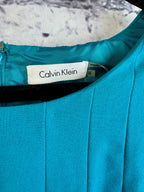 Calvin Klein Teal Pleated Dress - Image 4