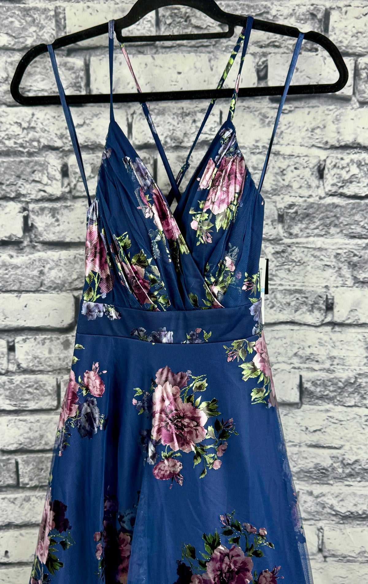 City Studio Navy & Pink Floral Dress, NWT - Image 3