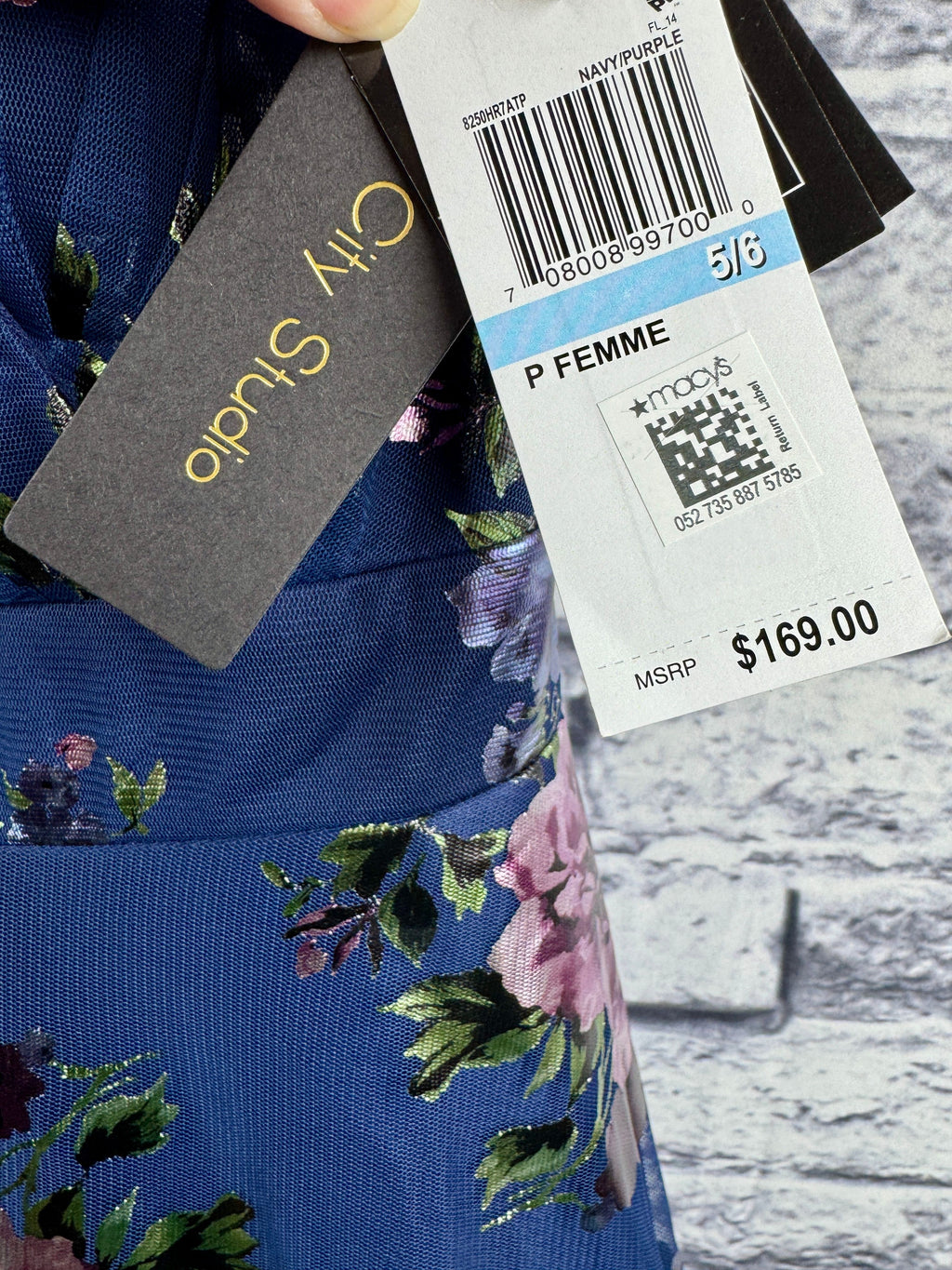 City Studio Navy & Pink Floral Dress, NWT - Image 4