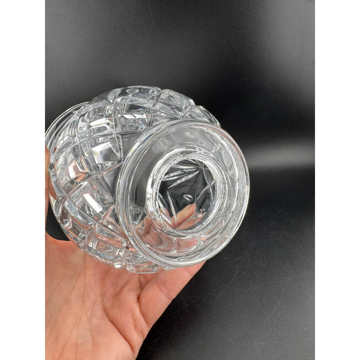 PartyLite Savannah 2-Piece Crystal Hurricane Lamp
