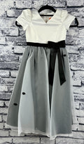 David's Bridal Blk/White Flower Girl Dress - Image 1