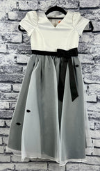 David's Bridal Blk/White Flower Girl Dress - Image 1