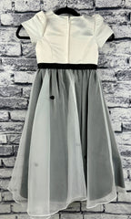 David's Bridal Blk/White Flower Girl Dress - Image 4