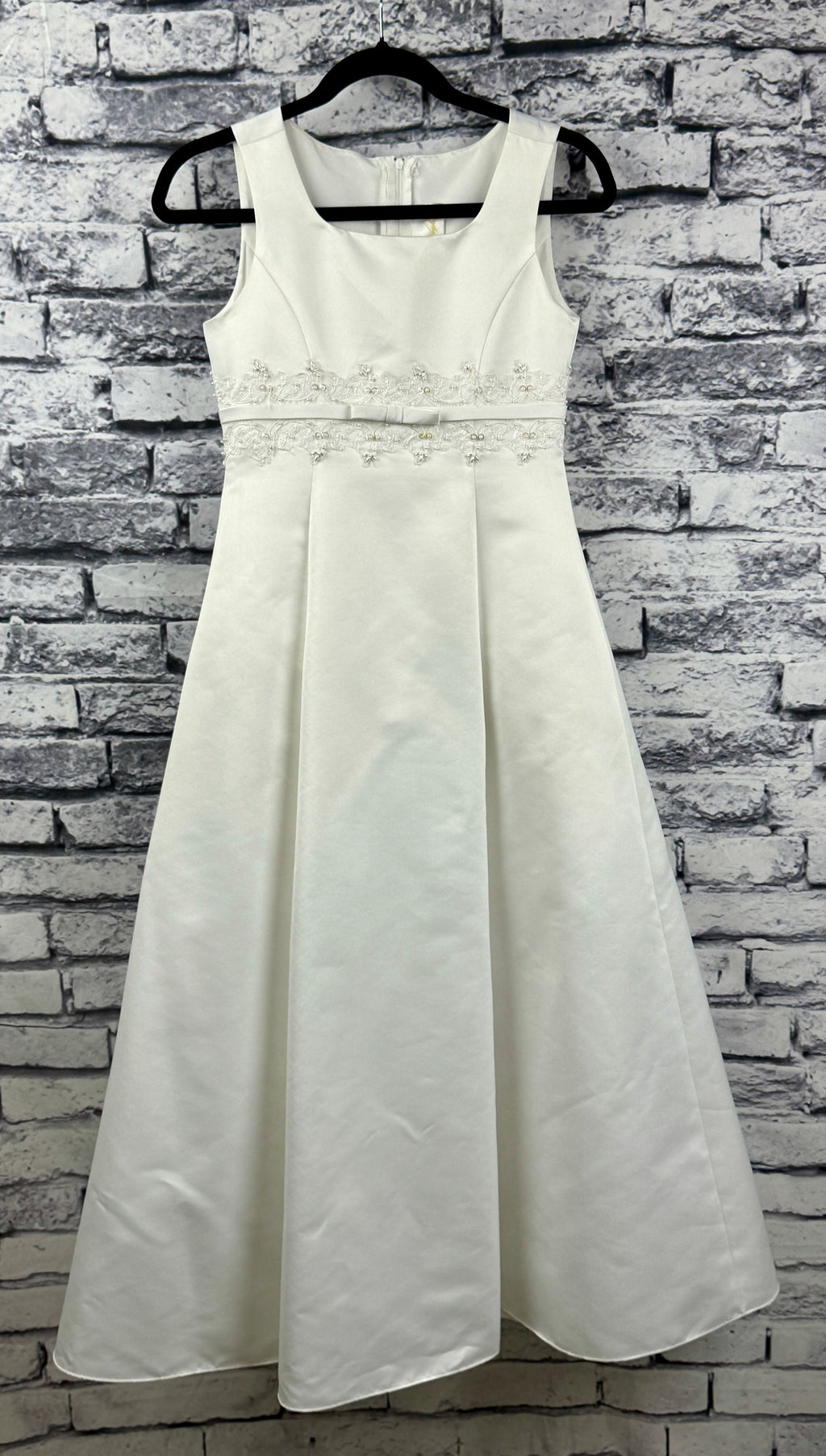 David's Bridal White Flower Girl Dress - Image 1