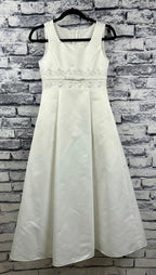 David's Bridal White Flower Girl Dress - Image 1