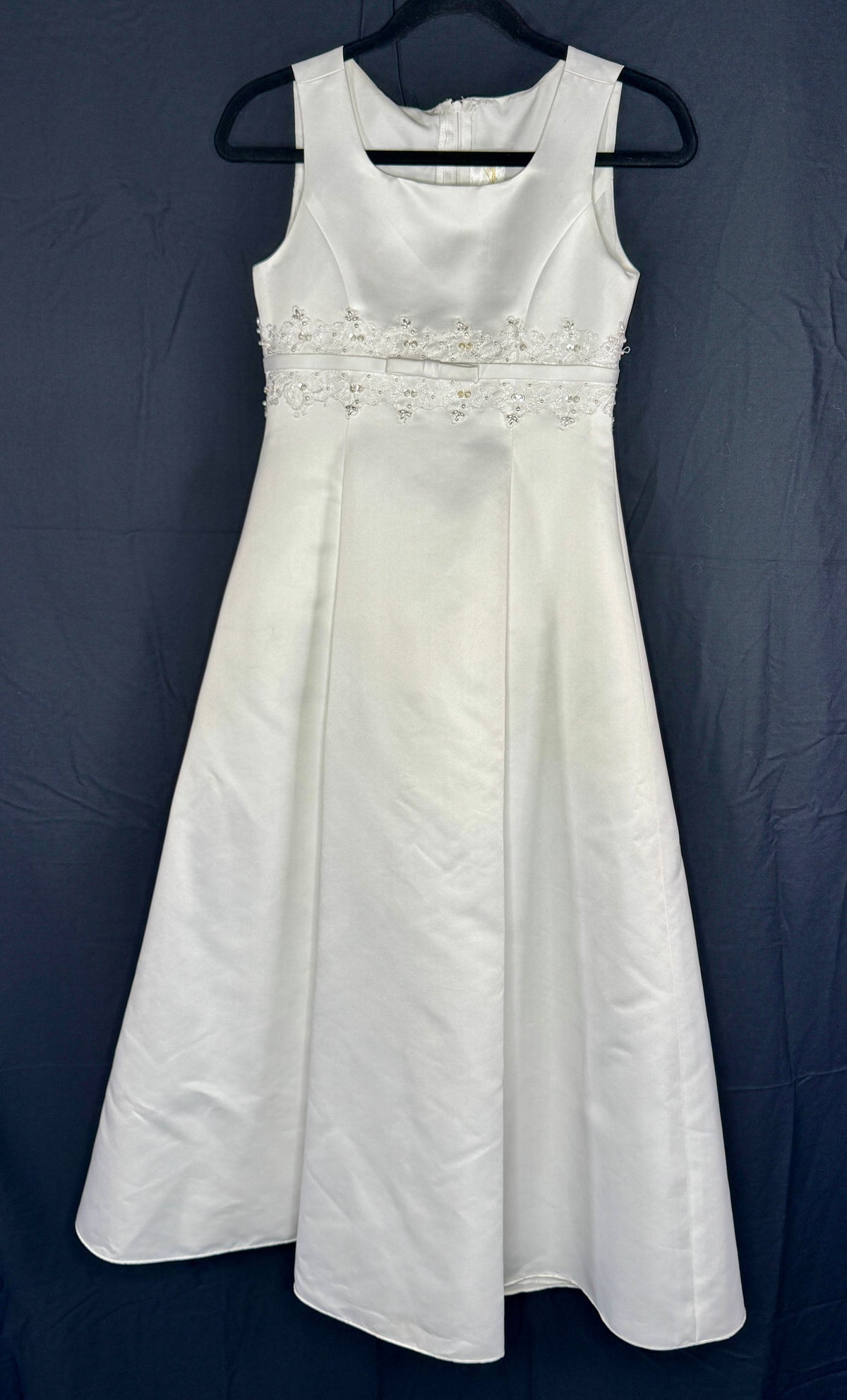 David's Bridal White Flower Girl Dress - Image 1
