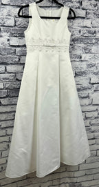David's Bridal White Flower Girl Dress - Image 2