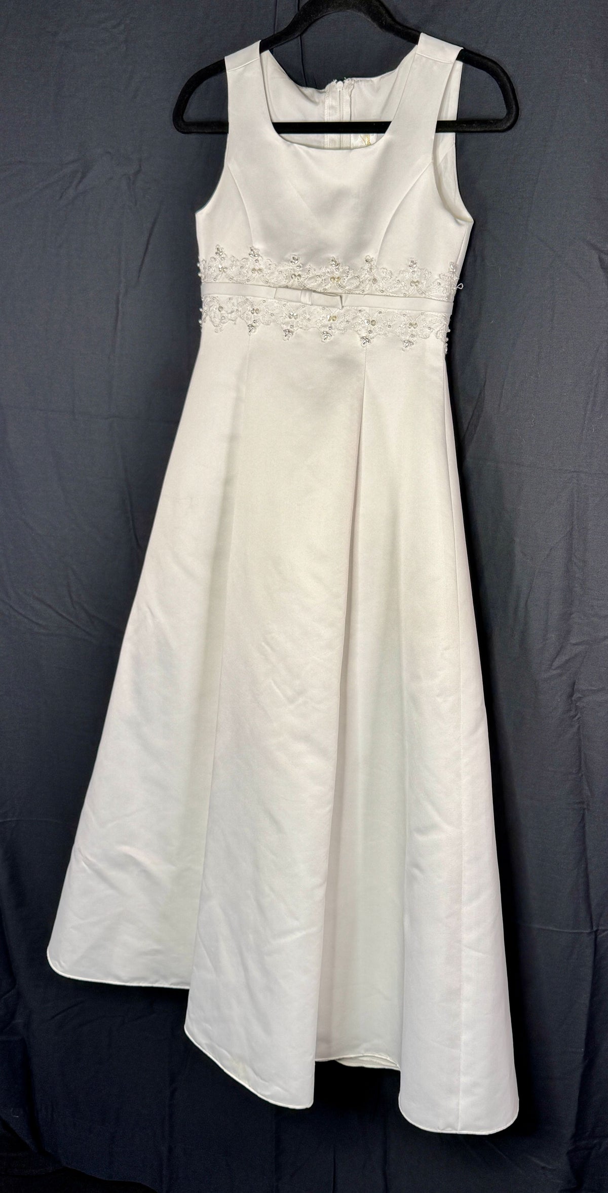 David's Bridal White Flower Girl Dress - Image 2