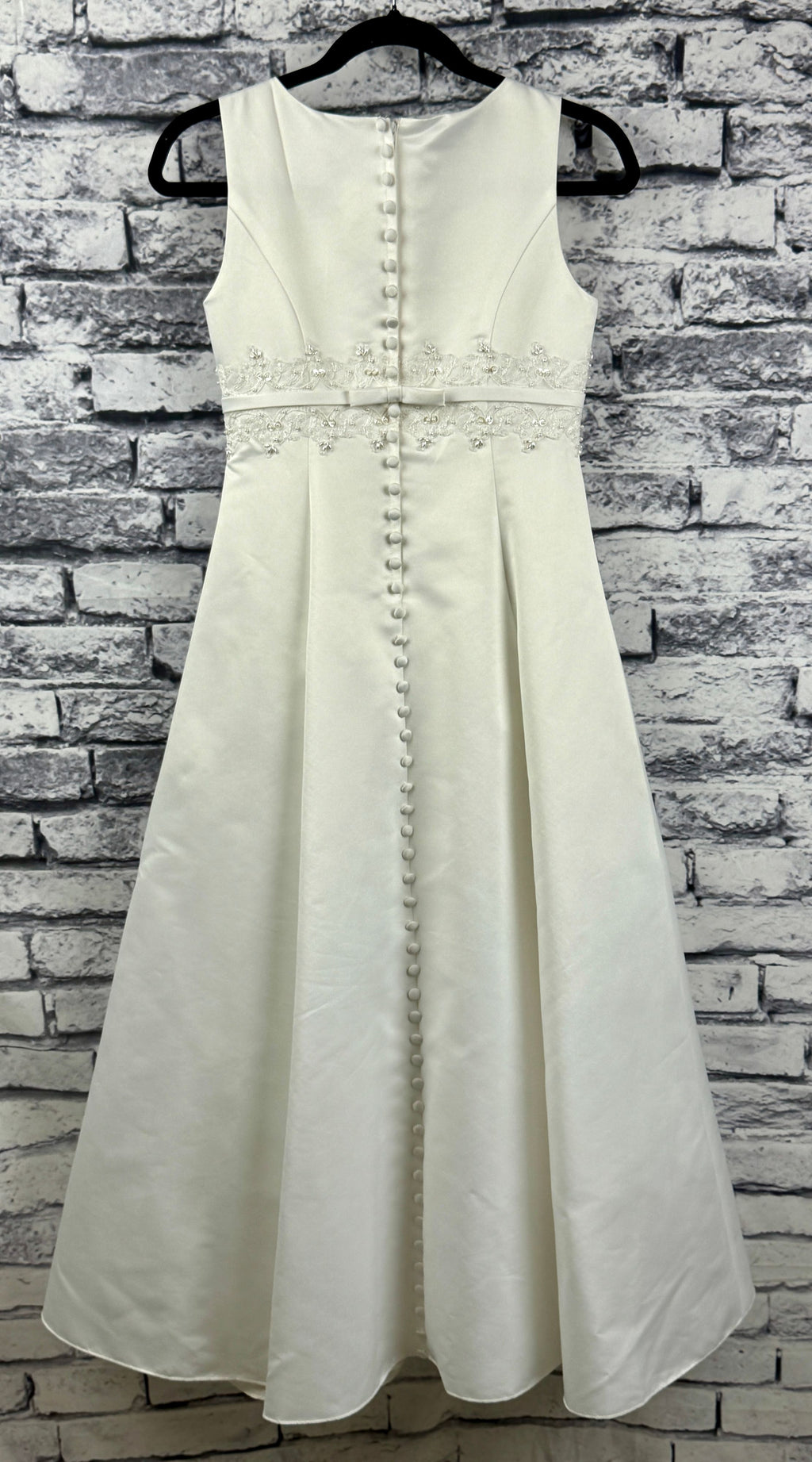 David's Bridal White Flower Girl Dress - Image 4