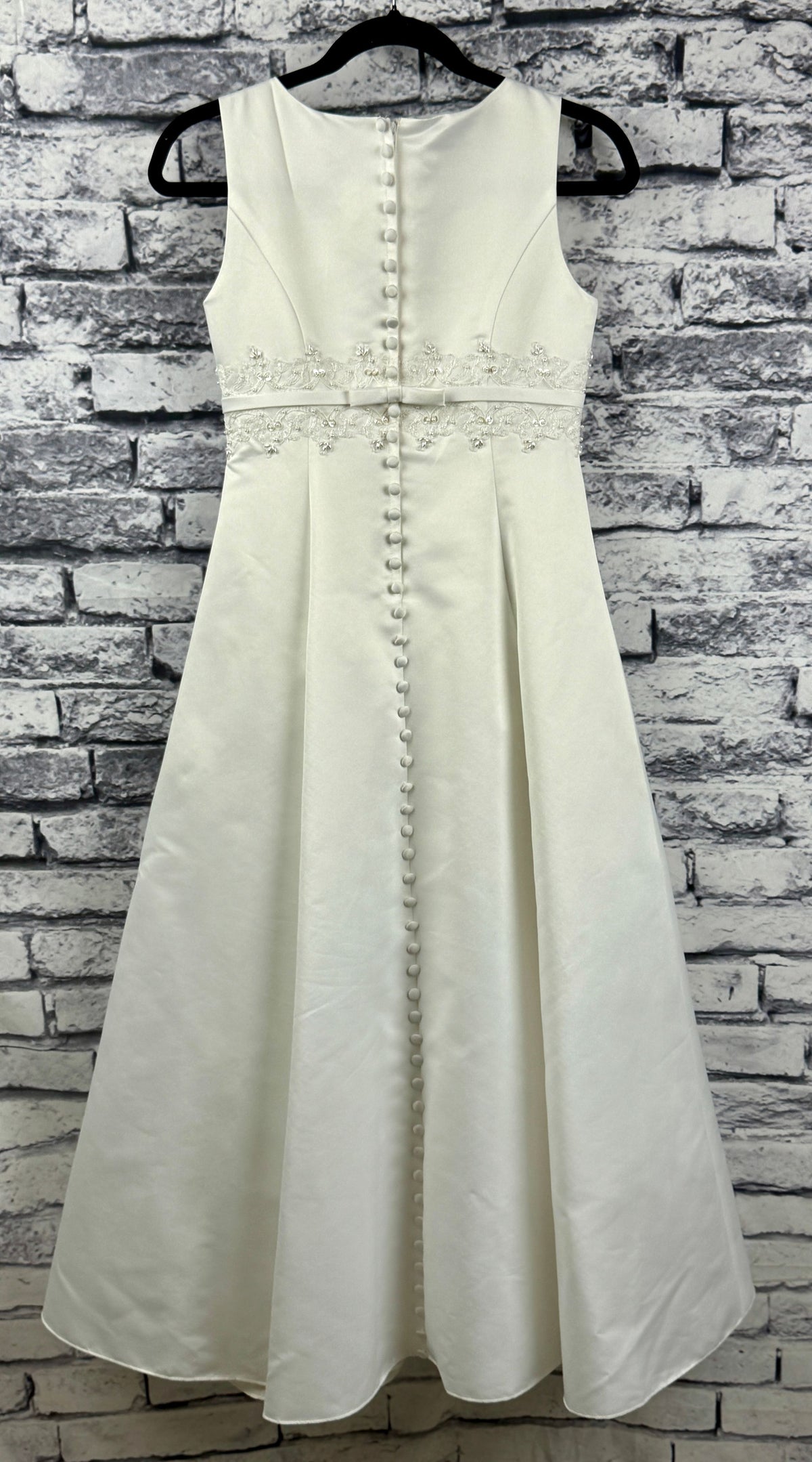 David's Bridal White Flower Girl Dress - Image 4