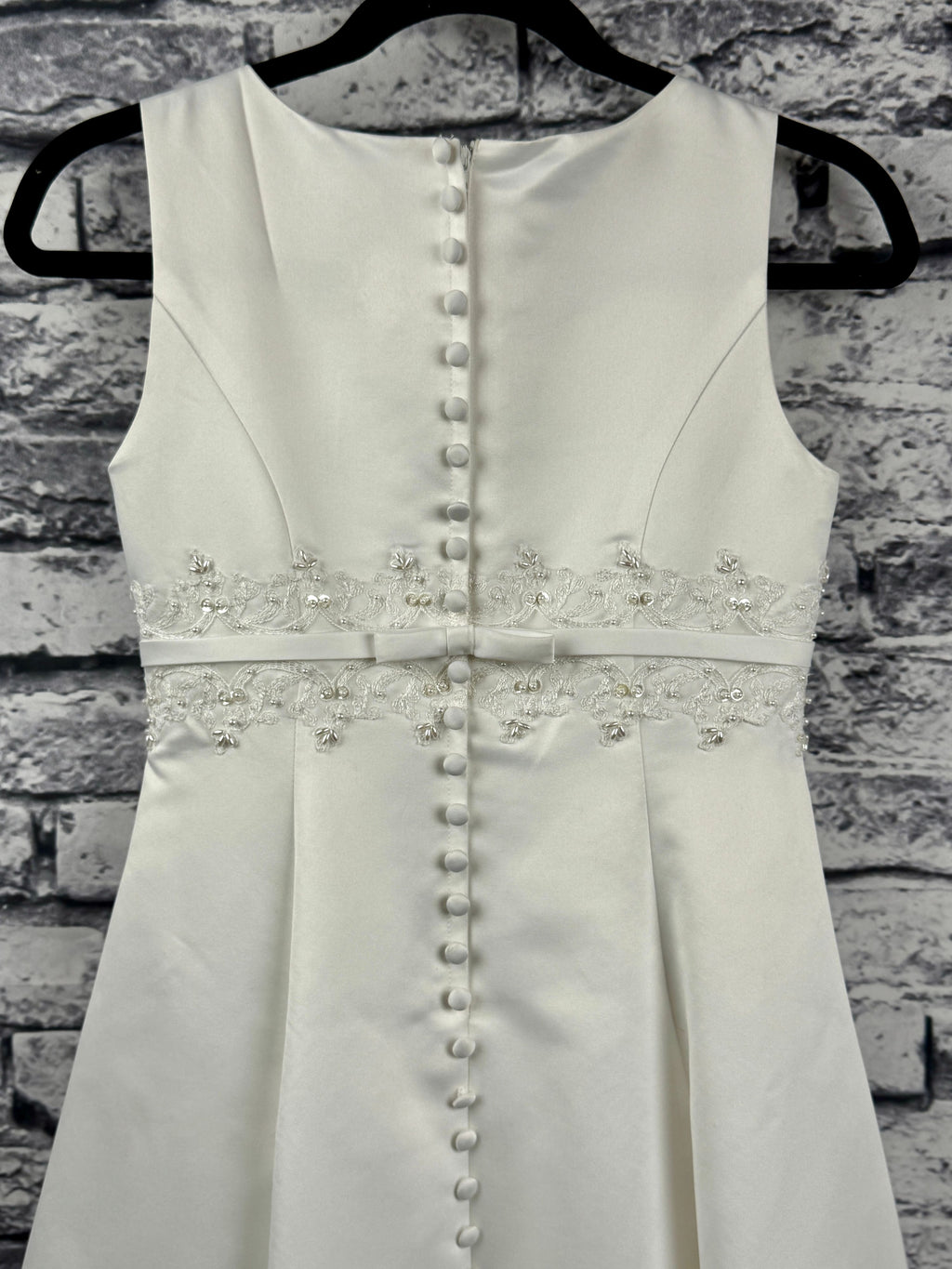 David's Bridal White Flower Girl Dress - Image 5