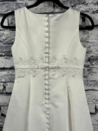 David's Bridal White Flower Girl Dress - Image 5