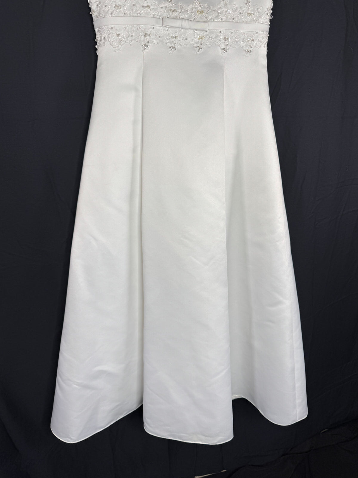 David's Bridal White Flower Girl Dress - Image 5