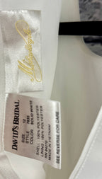 David's Bridal White Flower Girl Dress - Image 6