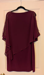 DJ-JAZ Burgundy Cape Dress - Image 3